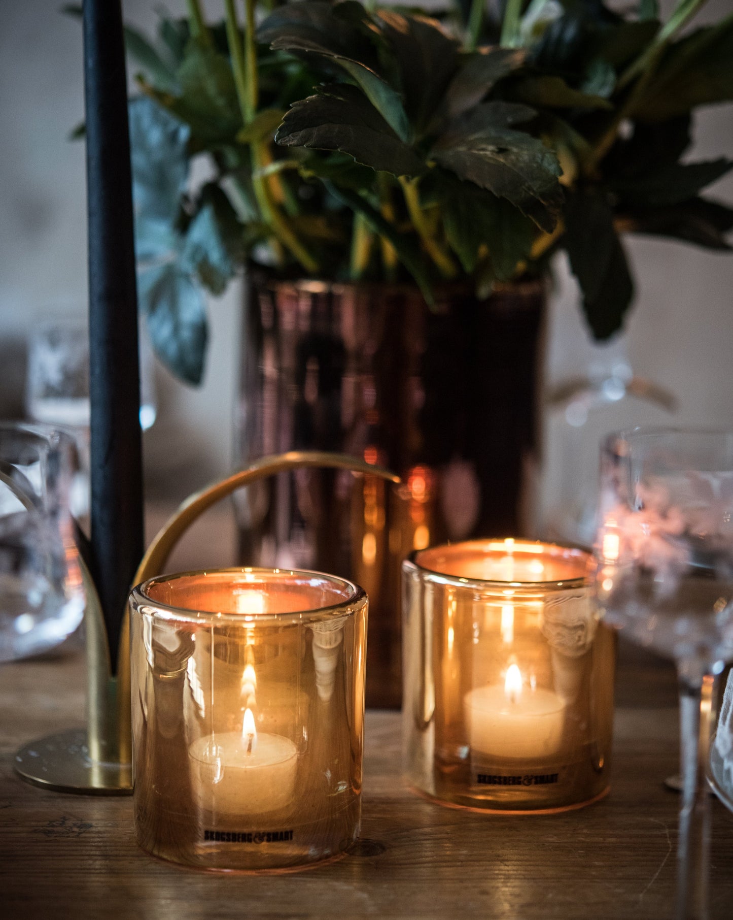 HURRICANE LAMP SMALL, Gold