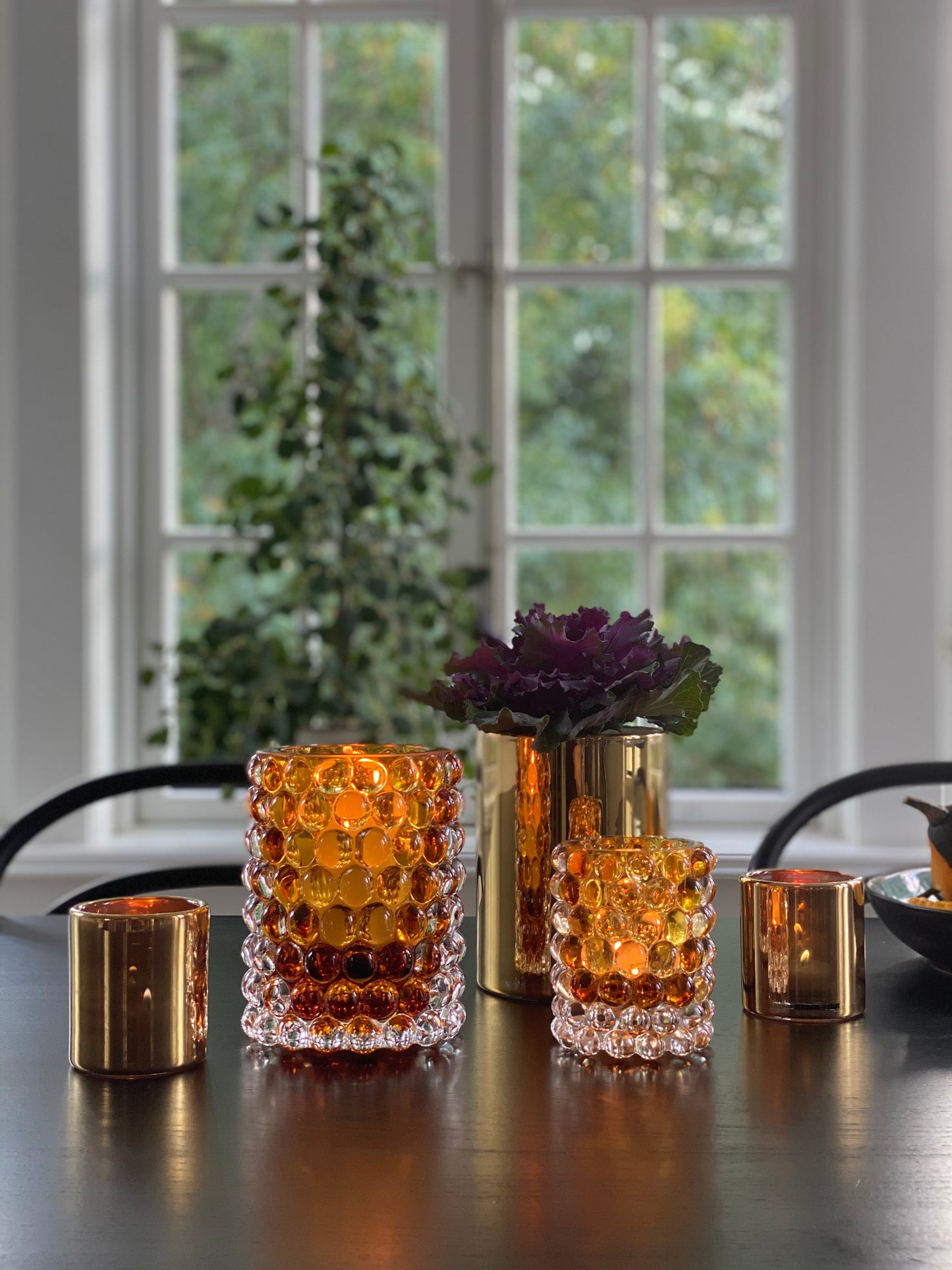 HURRICANE LAMP BOULE REGULAR, Amber Ljuslykta