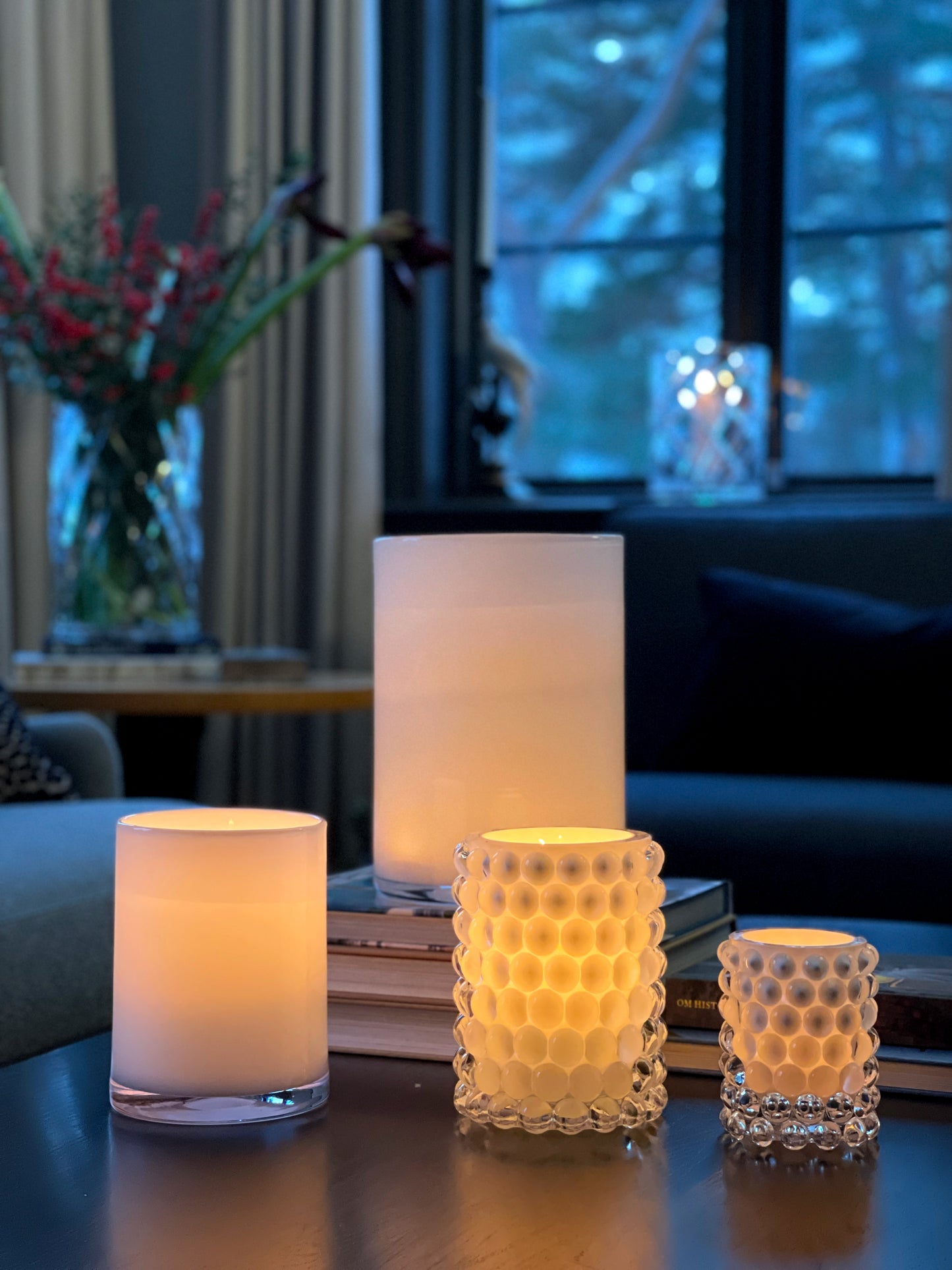 HURRICANE LAMP BOULE LARGE, White Windlicht