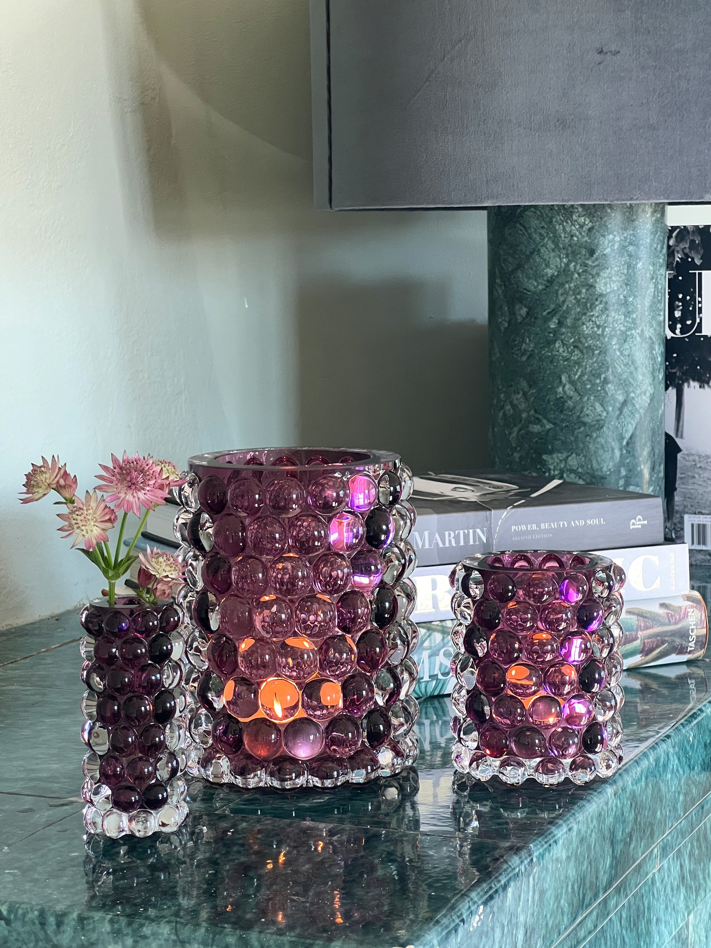 HURRICANE LAMP BOULE LARGE, Heather