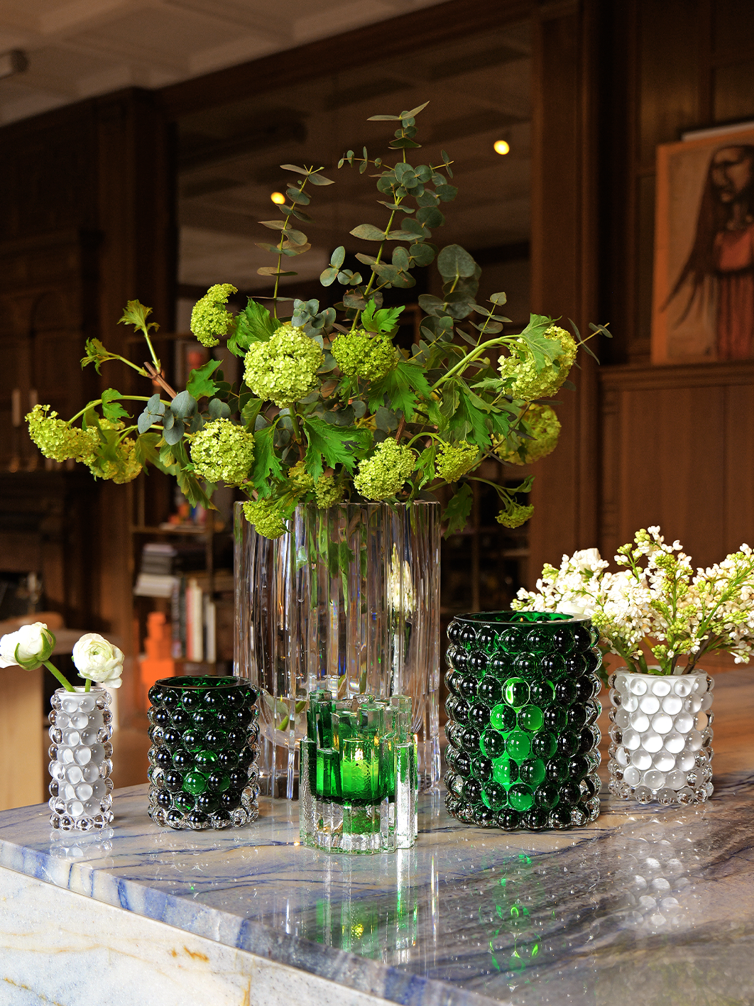HURRICANE LAMP BOULE, White Ljuslykta