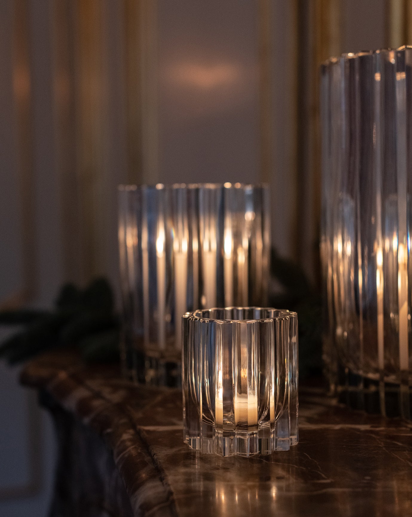 HURRICANE CRYSTAL LAMP SMALL, Strict Ljuslykta