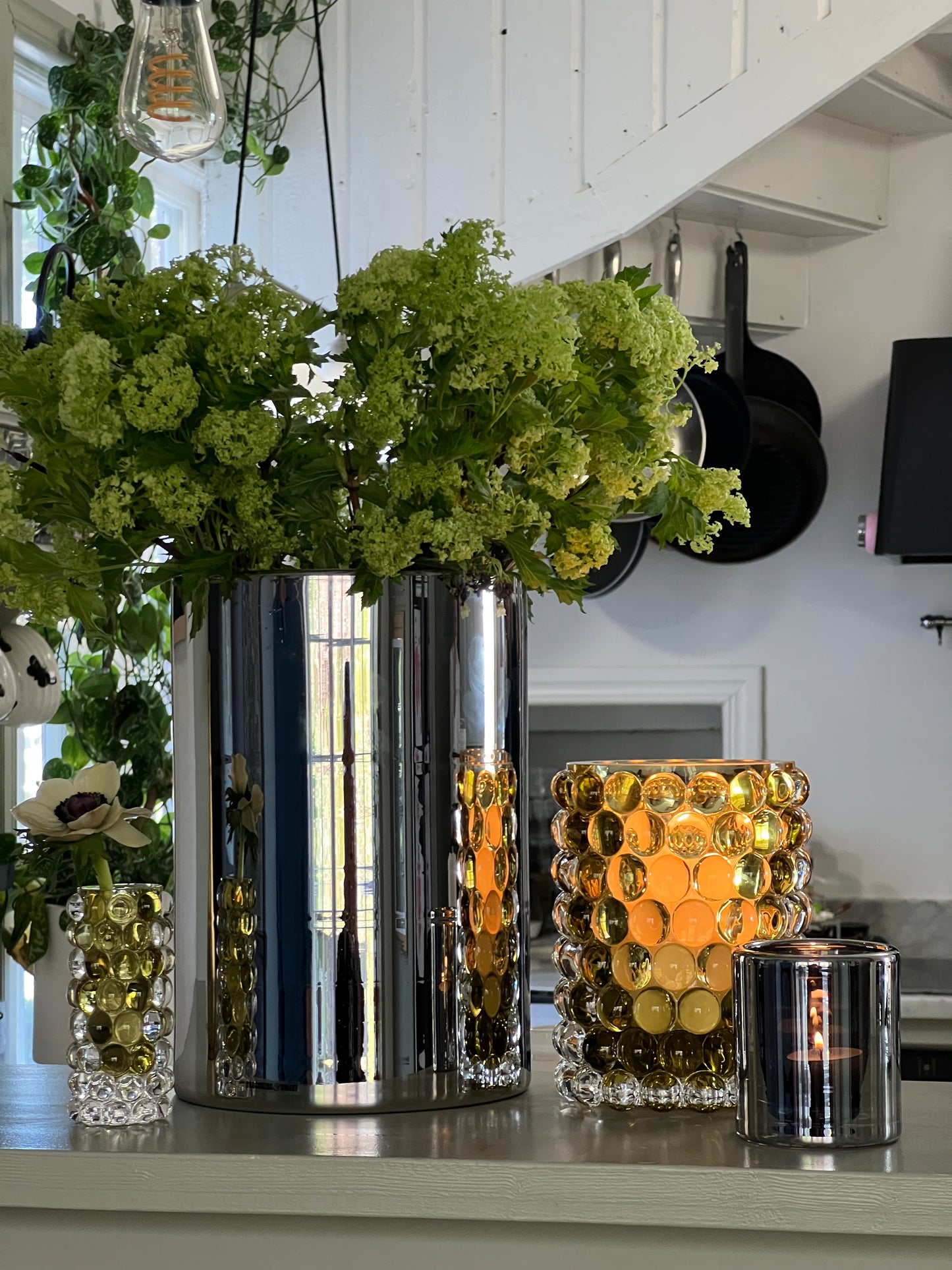 HURRICANE LAMP SMALL, Silver