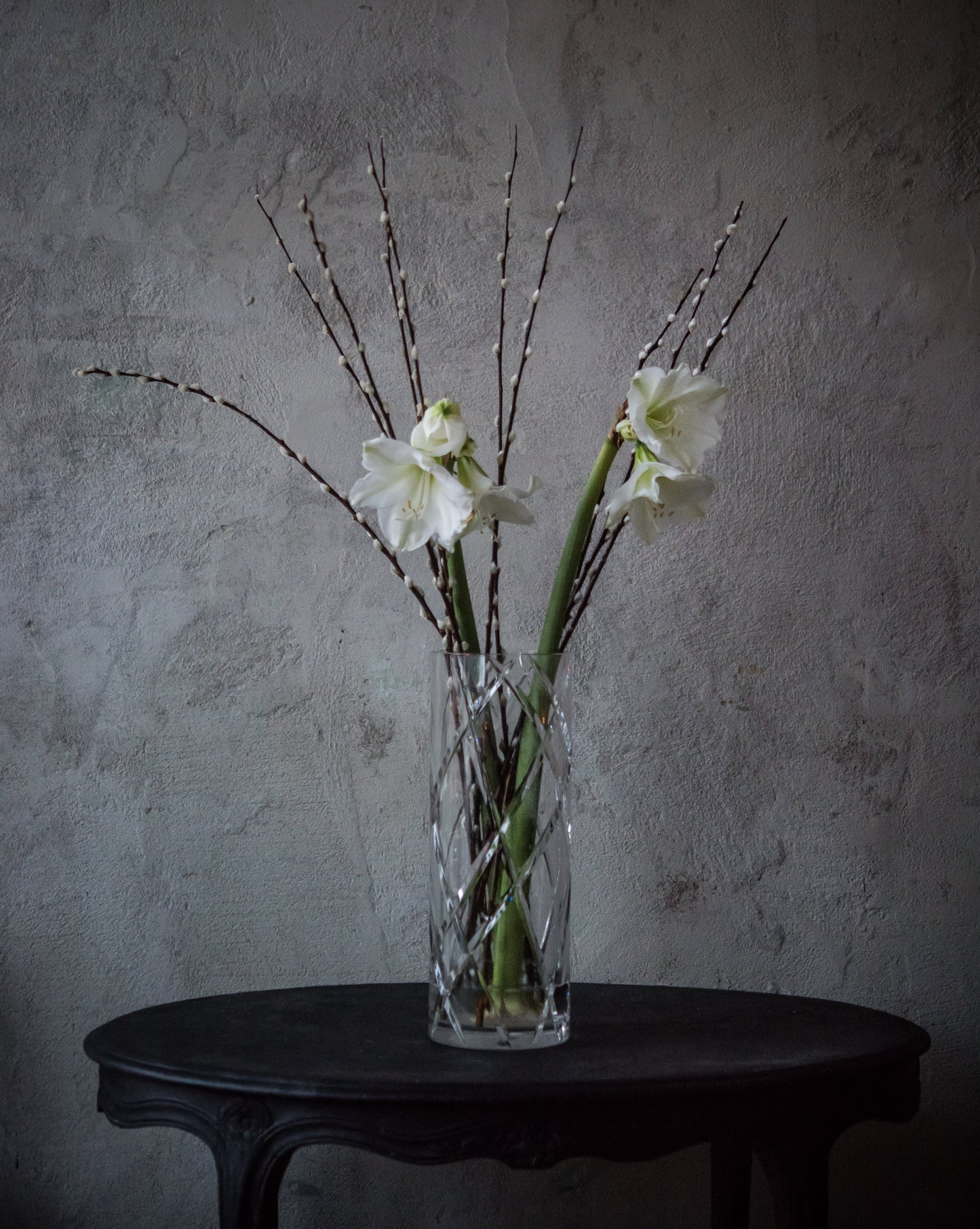HURRICANE CRYSTAL LILY, Clear Vase