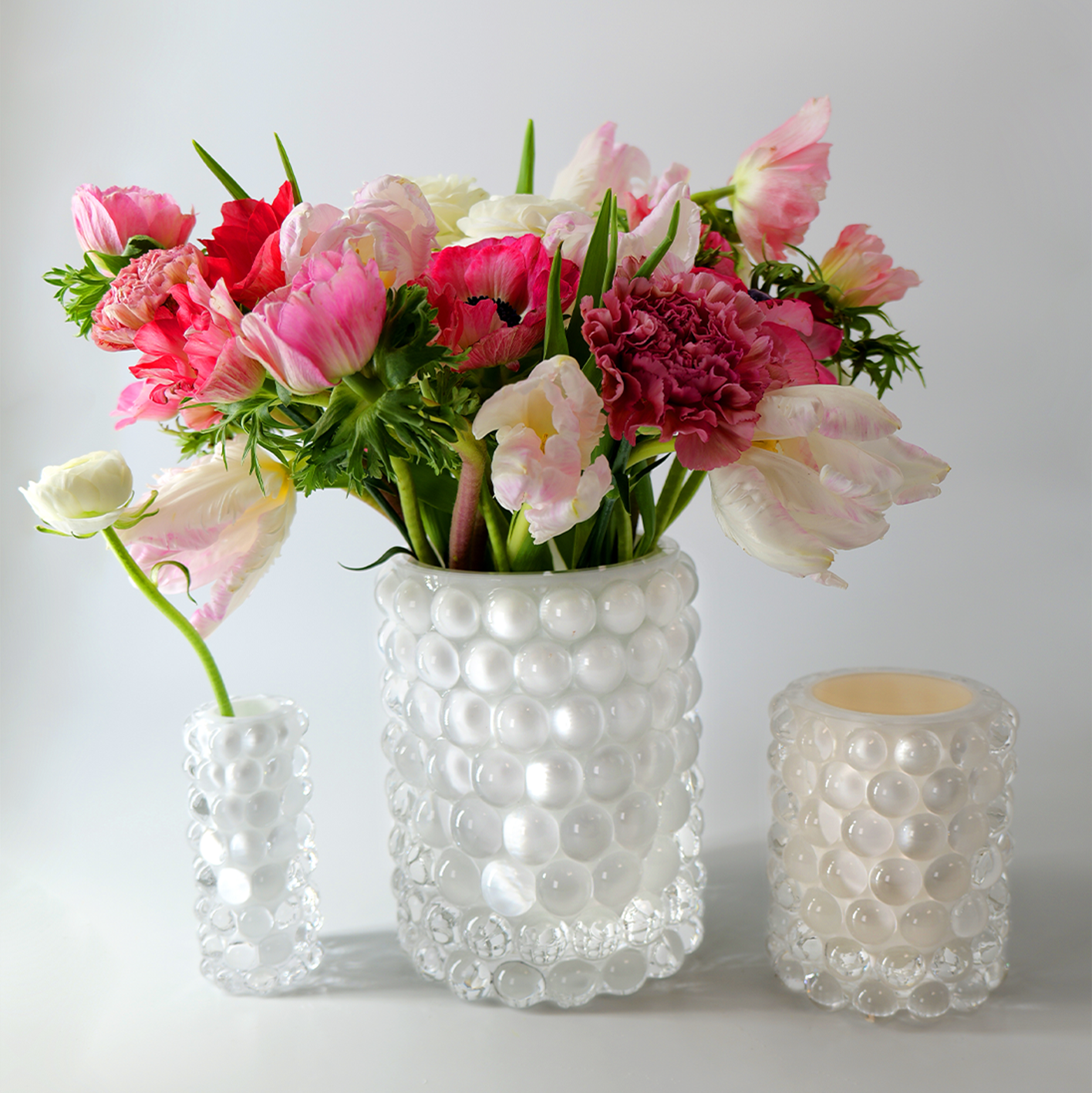 HURRICANE BOULE MINI, White Vase