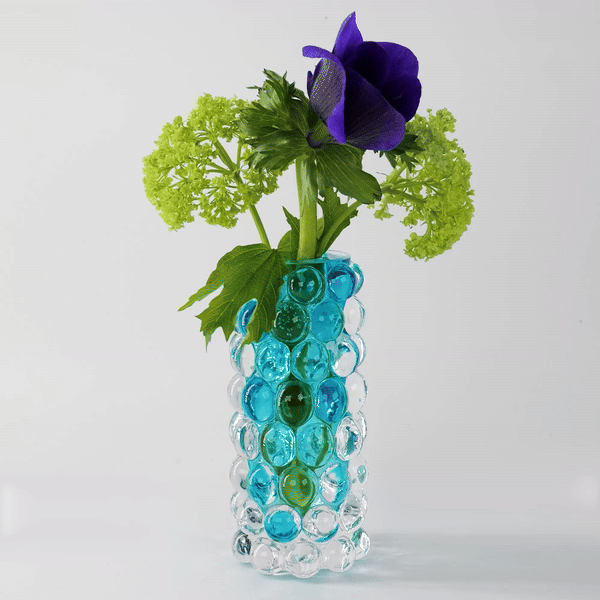 HURRICANE BOULE MINI, Coral Blue Vase